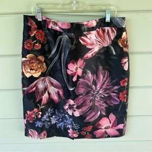 J.crew collection floral metallic pencil skirt